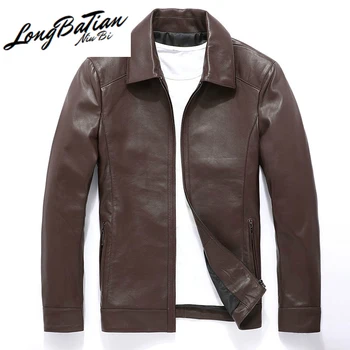 

Spring Mens Jacket Autumn Genuine Leather Sheepskin Coat for Men Casual Chaqueta Cuero Hombre YZX1242 KJ4431