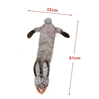 

ANSINPARK cute plush toys squeak pet wolf rabbit animal plush toy dog chew squeaky whistling involved squirrel dog toys p999