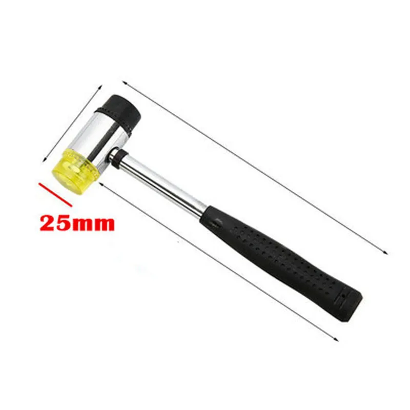 Double-Face Rubber Mallet with Soft and Hard Tips, Non-Slip Rubber Handle for Soap Making , Leather Crafts, Jewelry Tools