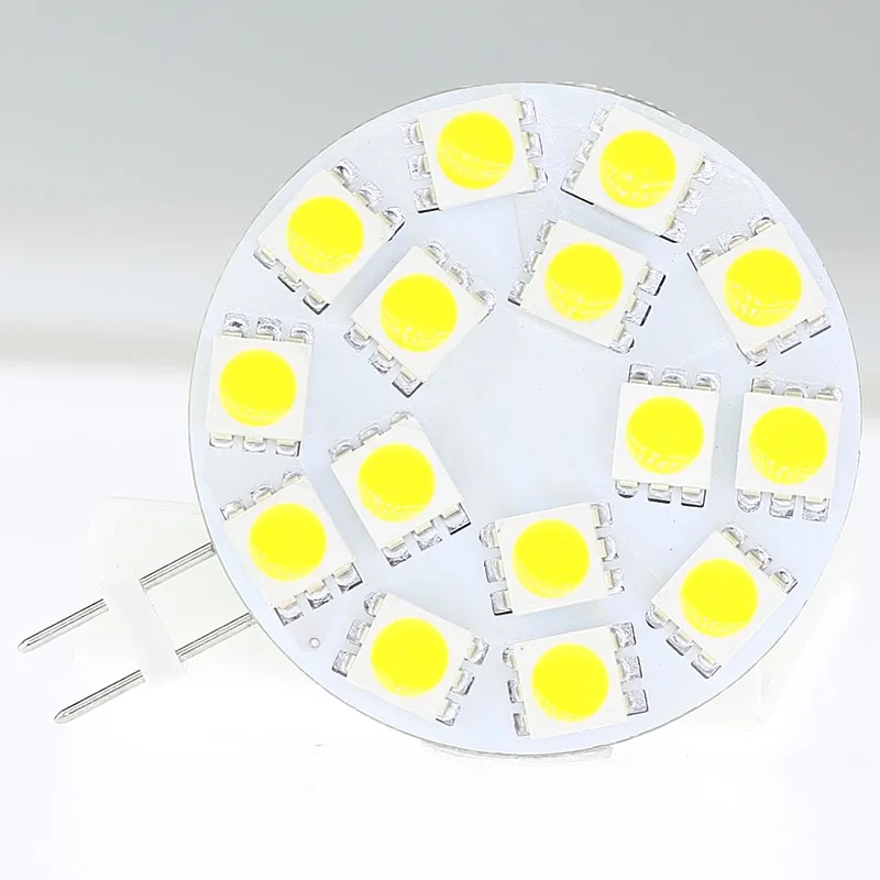 Бесплатная доставка 15led 5050 SMD LED диммируемая G4 База точечного света лодки морские