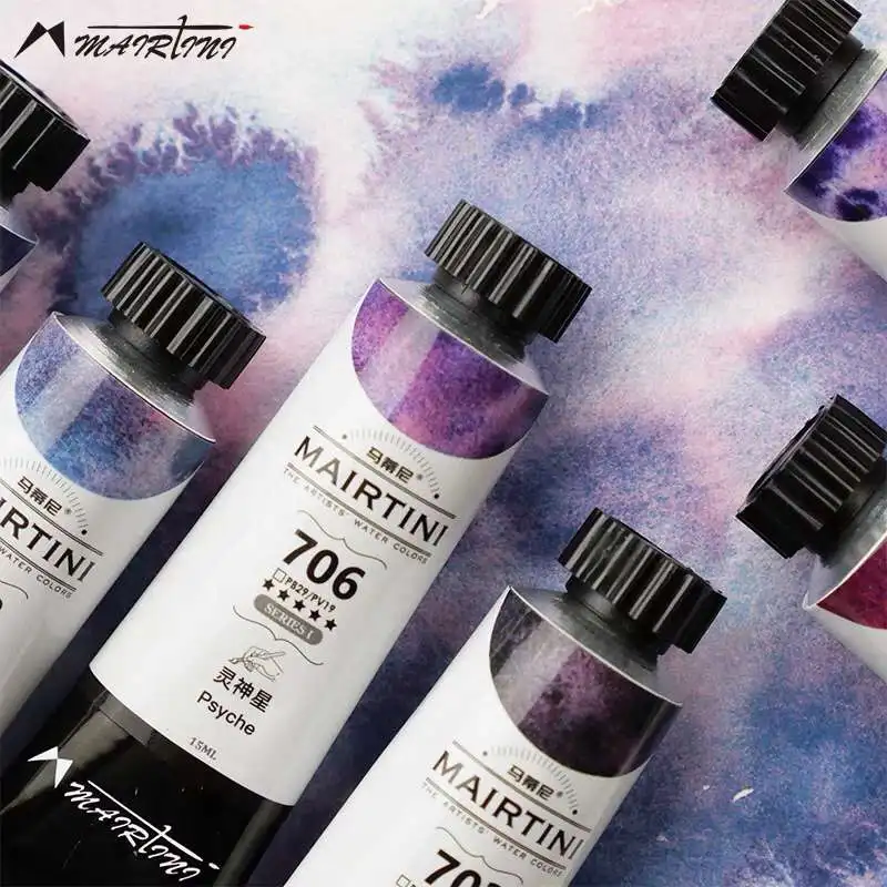 

MAIRTINI 12colors Professional Layed Watercolor Paint Tube 5/15ml Artist Water Color For Painting Art Supplies
