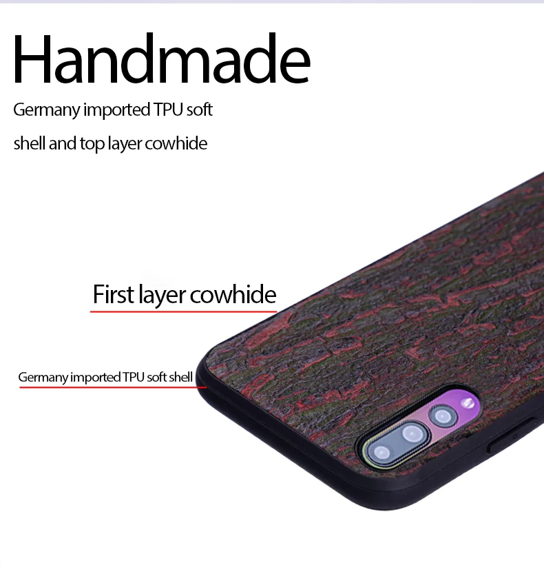 Чехол для телефона huawei P20 P30 lite mate 10 20 Pro lite Y9 P smart из воловьей кожи с текстурой коры для Honor 8 8X9X10 20 чехол