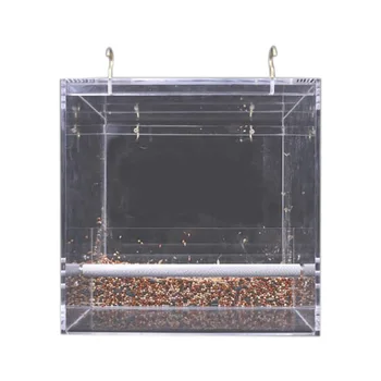 

Automatic Bird Feeder Acrylic Automatic Parrot Feeders Seed Food Container Hanging Feeder Bird Cage Accessories