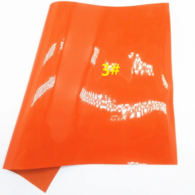 Оранжевый толстый Блестящий холщовый лист, " x 11" блестящий лист, леопардовые пледы искусственная кожа лист, бант для волос и серьги ткань XM013 - Цвет: 3
