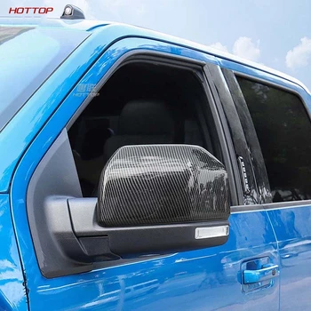 

ABS Carbon Fiber Texture Black Rearview Door Mirror Cover for Ford F150 Raptor