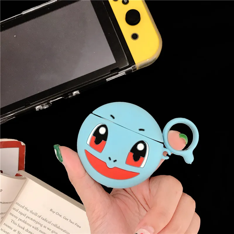 Для Apple Airpods 1 3D Милые Jigglypuff Gengar weckle корпусы гарнитурные для Airpods 2 прекрасный мультяшный наушник защитный чехол - Цвет: Squirtle