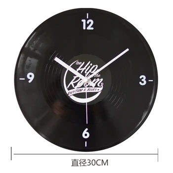 

Vintage Creative Wall Clock Vinyl Record Unique Silent Simple Industrial Wall Clock Metal Round Zegar Scienny Wall Watch DE50WC