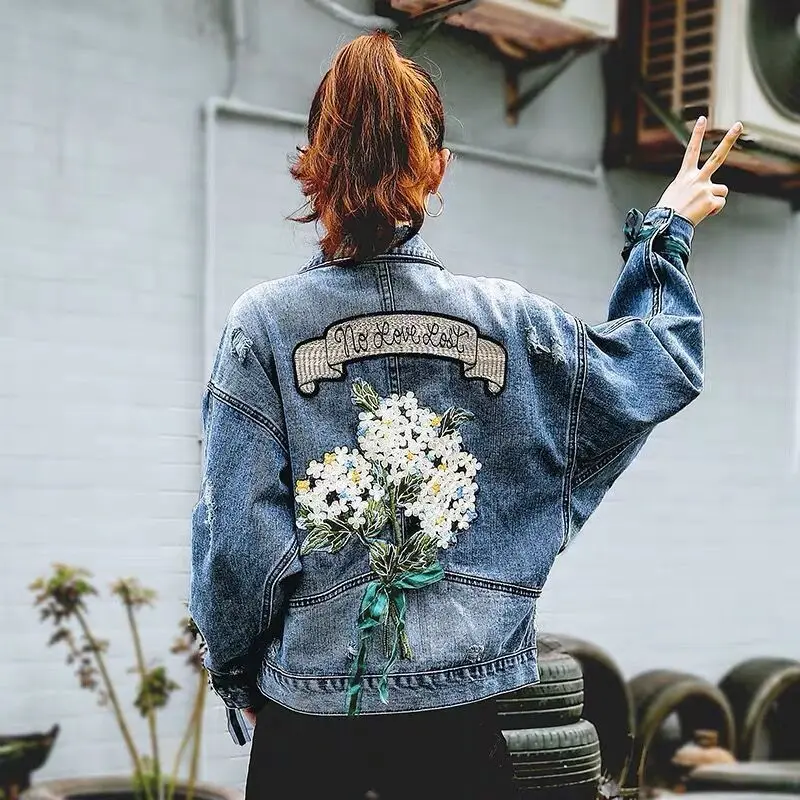 Aesthetic Denim Jacket Women Autumn 