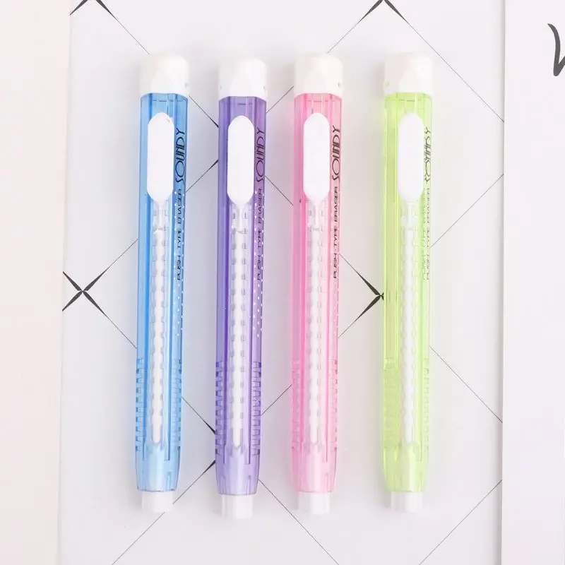 1pc Creative Mechanical Pen Eraser Rubber Retractable Stationery School Supplies Student Kids Gift Toy