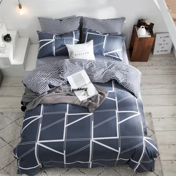 

Home Bedding Set Fashion Simple Style Bedding Sets Bed Linen Duvet Cover Flat Sheet Bedding Set Winter Full King Single Queen