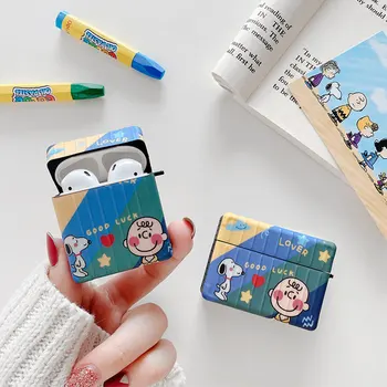 

Cartoon Charlie stripe soft cases for Apple Airpods Pro 1 2 protective cover Bluetooth Wireless Earphone Charging Box case bag