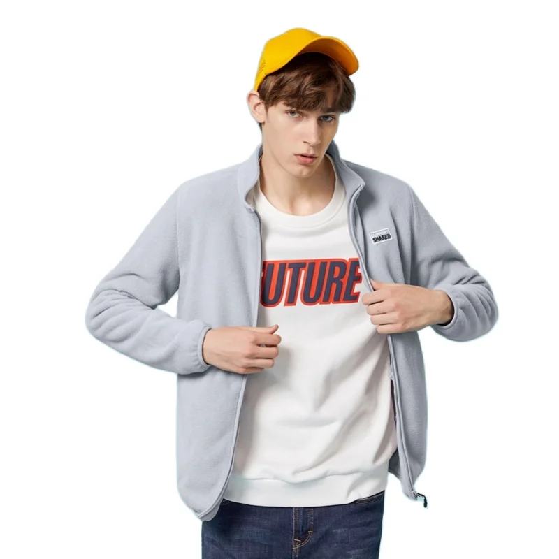 SEMIR мужская флисовая куртка с длинными рукавами воротником стойкой повседневная