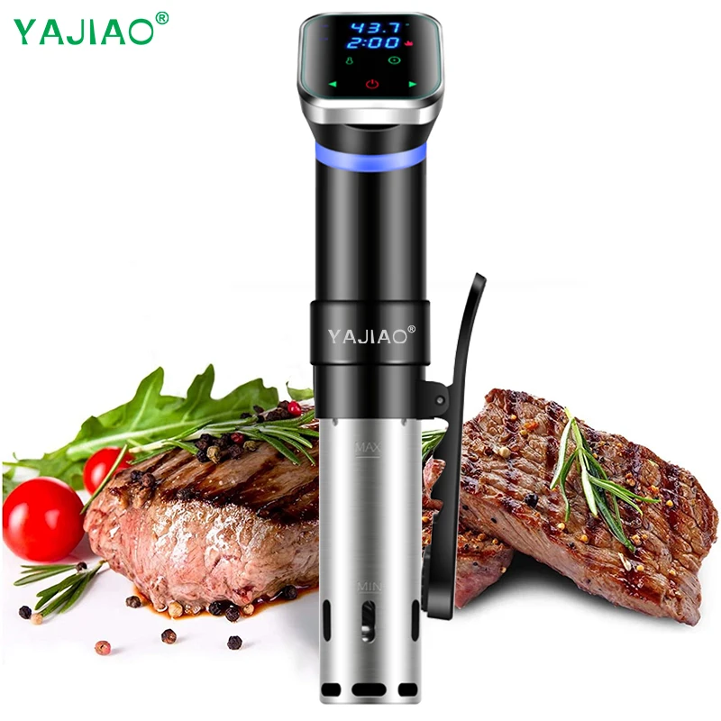 YAJIAO 2021 Smart Vacuum Sous Vide Cooker IPX7 Waterproof  Ultra-Quiet 1100W Accurate Temperature LED Digital Timer 110V/220V