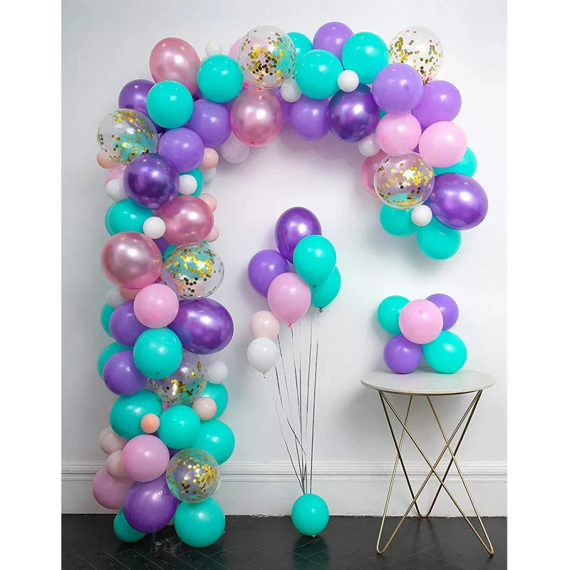 121 шт розовые/синие/фиолетовые воздушные шары с золотыми конфетти для детской вечеринки на день рождения воздушные шары Арка гирлянда для детской вечеринки