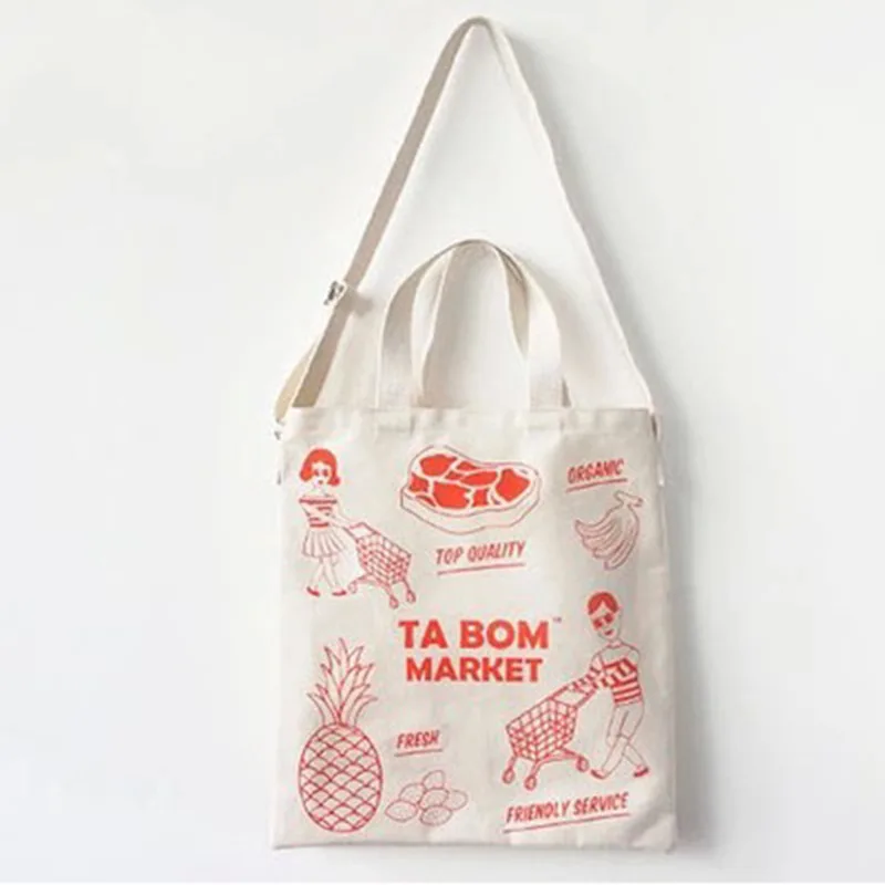 

Ooll new cute slung portable hipster shoulder canvas bag reusable bag shopping bag ulzzng
