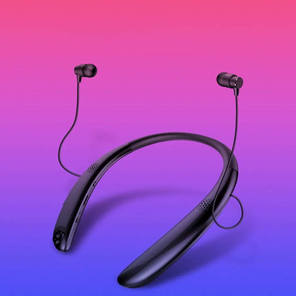 V9 Sports Wireless Headphones Magnetic External Dual-Use Neck-Mounted Stereo Hanging Neck Wireless Headphones
