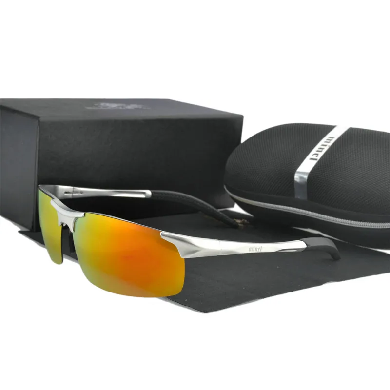 Ретро алюминиевый магний бренд мужские солнцезащитные очки поляризованные линзы винтажные очки Аксессуары Солнцезащитные очки для мужчин FML - Цвет линз: red lens