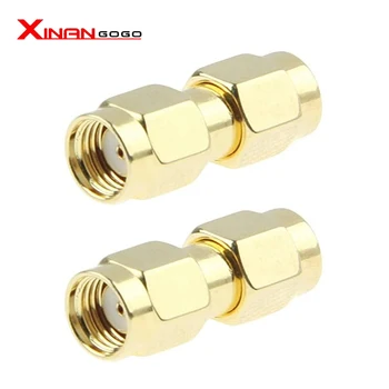 

10pcsRF SMA adapter RPSMA male (hole) to RPSMA male(hole) connector straight goldplated