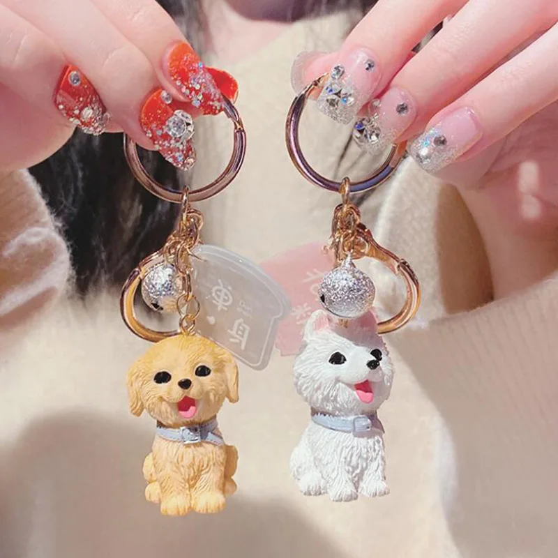 Jml Dog Poodle Keychain Rhinestones Purse Bag Charm Pendant Keyring Gift (Pink)