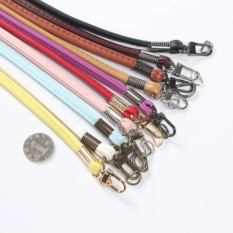 Candy Color Crossbody Small Carry Strap Soft Handbag Handle Bag Accessories PU Strap Sholder Bag Belts Leather Thin Crossbody