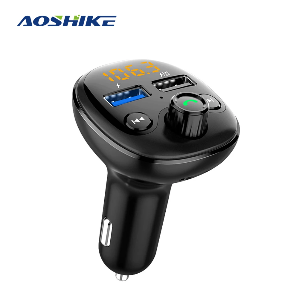 Автомобильный беспроводной Bluetooth приемник AOSHIKE QC3.0 с поддержкой быстрой