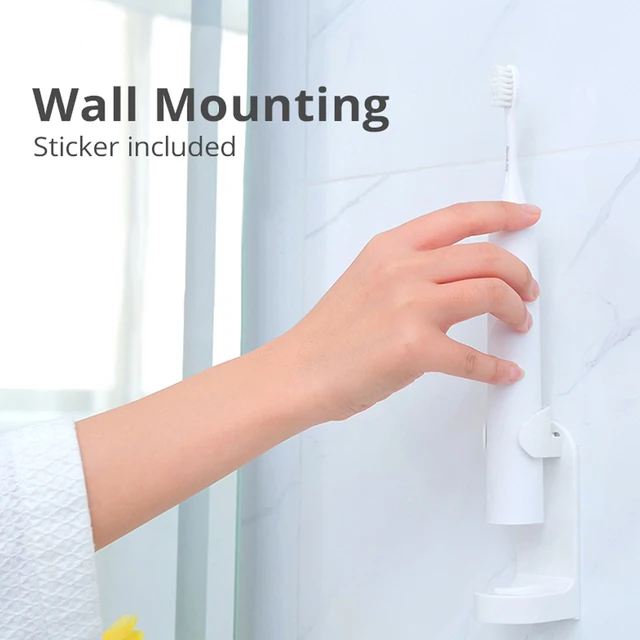 Soporte de silicona para cepillo de dientes eléctrico, perchero impermeable  montado en la pared, colgador sin perforaciones, accesorios de baño -  AliExpress