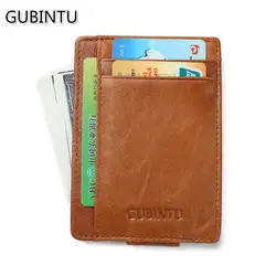 Модный мужской магнитный держатель для денег чехол для кредитных карт из натуральной кожи передний карман кошелек RFID Блокировка