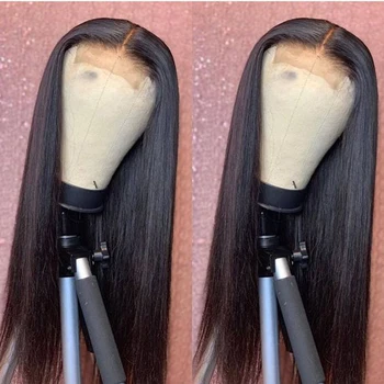 

Synthetic Wigs 13*4 Lace Front Wigs For Women Natural Density Long Black Straight Heat Resistant Fiber Hair Wigs For Black Women