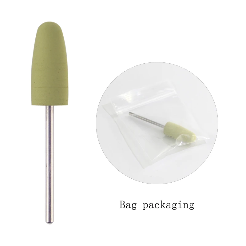 F06-bag packaging 7 типов резиновых силиконовых сверл для ногтей с большой головкой, буровые фрезы для ногтей, роторные кутикулы, резак для кутикулы, для маникюра, электрические инструменты - Цвет: F06-bag packaging