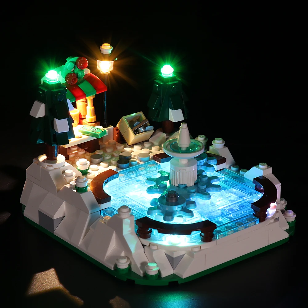 Vonado LED Light Set For 40416 Ice Skating Rink Building Blocks