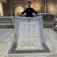 Yilong 4,5 'x6. 5' турецкий Шелковый ковер для гостиной Восточный ковер(HF314B