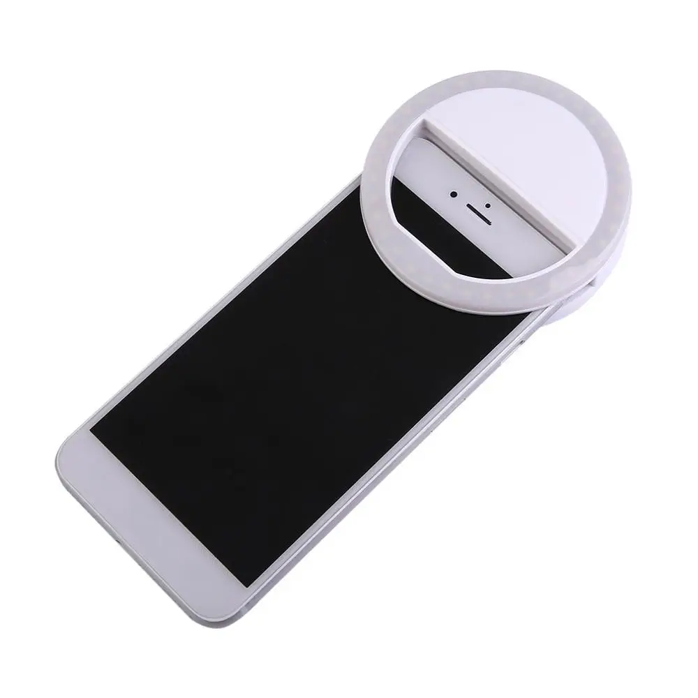 Smart Phone Fill Light Rechargeable Clip-On Design Luminous Lamp LED Flash Light Phone Ring For Iphone For Samsung