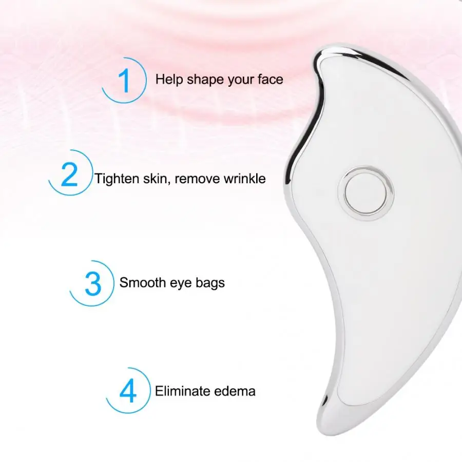  MicroCurrent Vibration Facial Lifting Ion Massager Slimmer EMS Electric Scraping Board Face Shaping