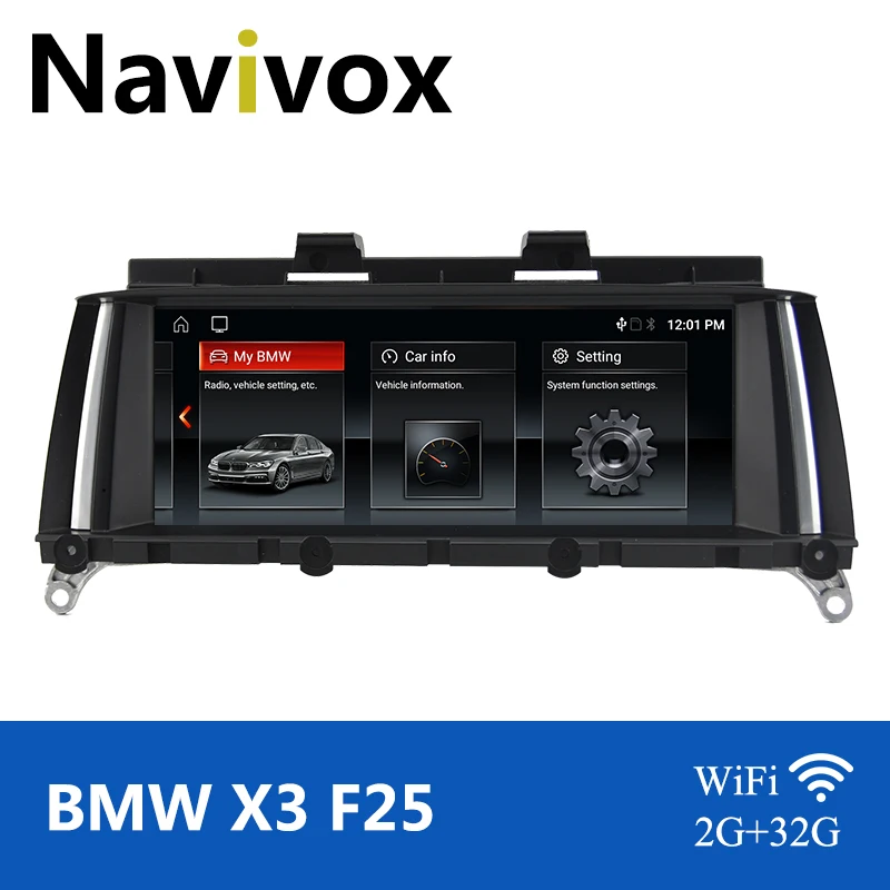 Navivox 8 &quotAndroid 10 0 Автомобильный GPS-навигатор для BMW X3 F25 X4 F26 CIC система NBT