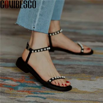 

COVIBESCO Elegant Pearl Decoration Platform Shoes For Women Female Classic Design Low Heels Pumps Night Club Prom Shoes Woman