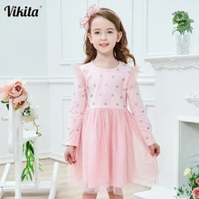 Cheap VIKITA Brand New Children Princess Dress Girls Star Tutu Dresses Baby Girl Long Sleeve Clothes Kids Party Dresses for Girls Cheap VIKITA Brand New Children Princess Dress Girls Star Tutu Dresses Baby Girl Long Sleeve Clothes Kids Party Dresses for Girls