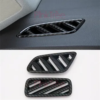 

For Audi Q3 2019 Carbon Fiber Color Interior Dashboard Air Conditioner Outlet Trim A/C Vent Frame Panel Car Styling Accessories