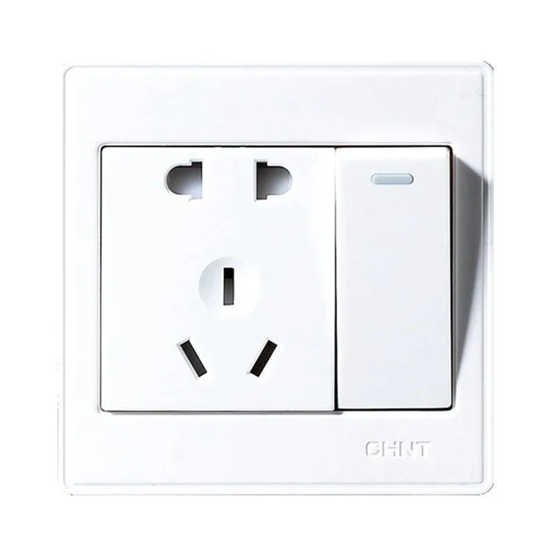 

Chint Switch Socket NEW7-E435 Joint Dual-control Switch Three Pole Socket Opened 5-Hole Promotional