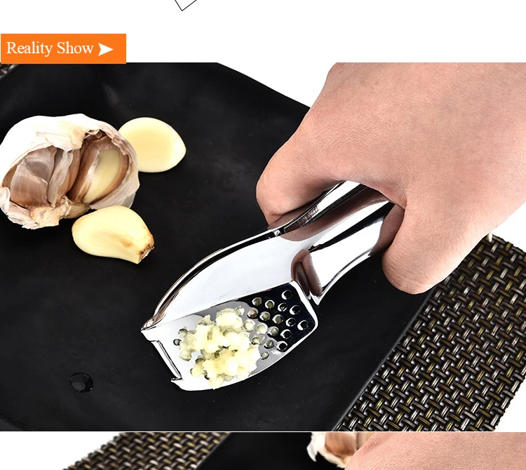 BEEMSK 1pcs creative stainless steel garlic press garlic pestle garlic machine multi-purpose kitchen gadgets