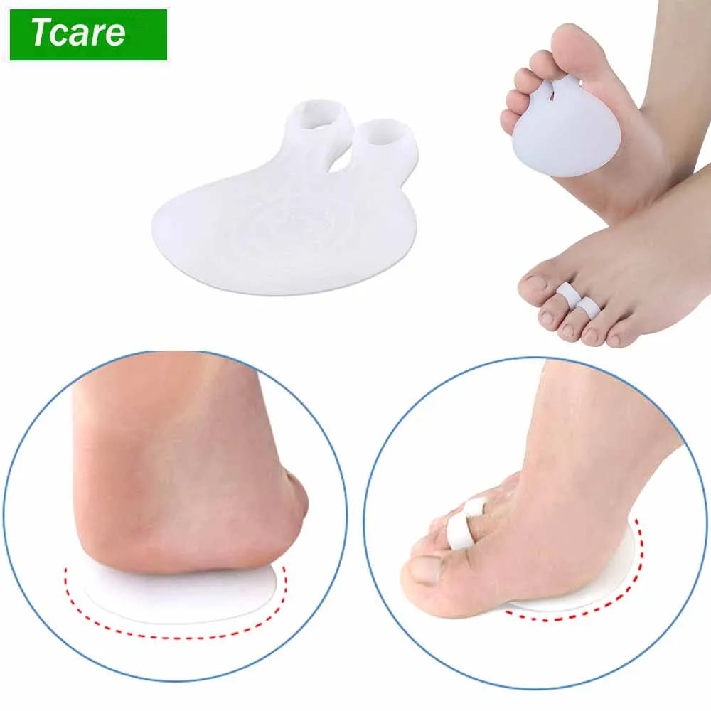 Tcare 1 пара плюсневой колодки шар для пилки для ног подушки стельки для переднего отдела стопы для метатарзальный опора и ноги! Создает обезболивающий эффект, выравнивает и удобно - изображение