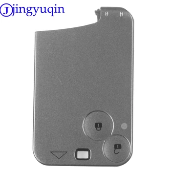 

jingyuqin 2 Buttons Smart Key Card For Renault Laguna Remote Car Key Shell Cover Case Replacement FOB Without Blade