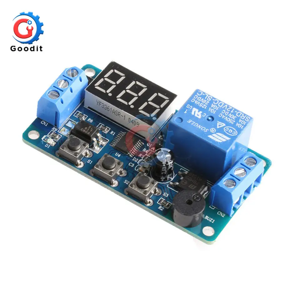 DC 12V Delay Timer Relay LED Digital Display Programmable Readout Multi-function Delay Timer Relay Module with Buzzer for Car image 4