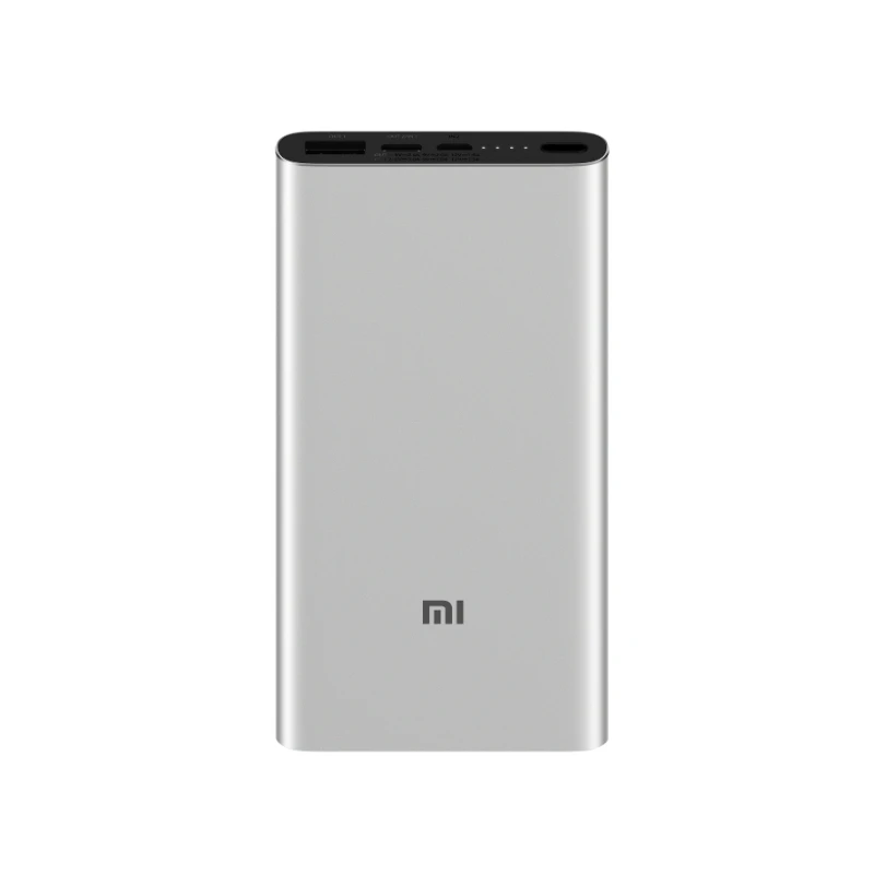 Xiaomi Original New Mi 10000 mAh Power Bank 3 USB-C Two-way Quick Charge Dual Input Output PLM12ZM Xiaomi 10000 mAh Powerbank - Цвет: Sliver