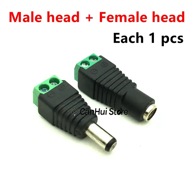 2pcs Cctv Kameras 2 1mm X 5 5mm Weiblich Mannlich Dc Power Stecker Adapter Dc Power Buchse Stecker Stecker Buchse Aliexpress