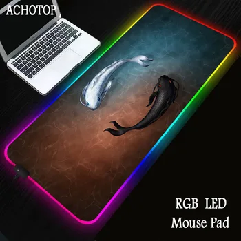 

Abstract Art RGB Keyboard Desk Mat LED Large Gaming Mouse Pad Locking Edge Mice Pad Rubber Light Backlit Computer Mats