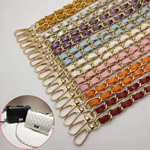 New Detachable Replacement Shoulder Bag Strap Pu Leather And Metal Braided Bag Belt Handbag Chain Strap Bands Bag Accessories