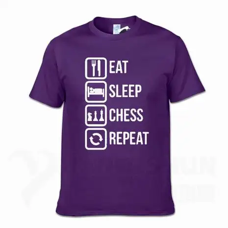 Повседневная футболка с надписью «Eat Sleep Chess Repeat», забавные мужские футболки, Подарочная хлопковая футболка с коротким рукавом, модные хлопковые топы 16 цветов