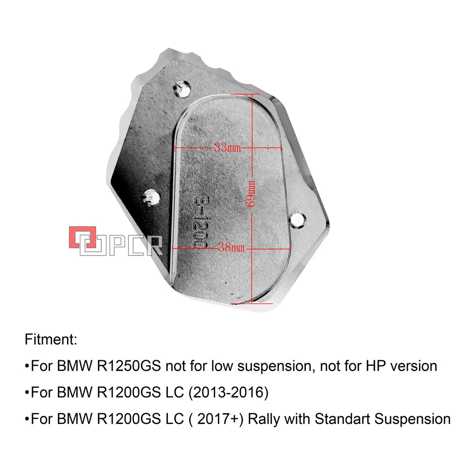 CNC мотоцикл боковой стенд увеличить расширение подставки для BMW R1250GS ADV реклама R 1250 GS hp версия