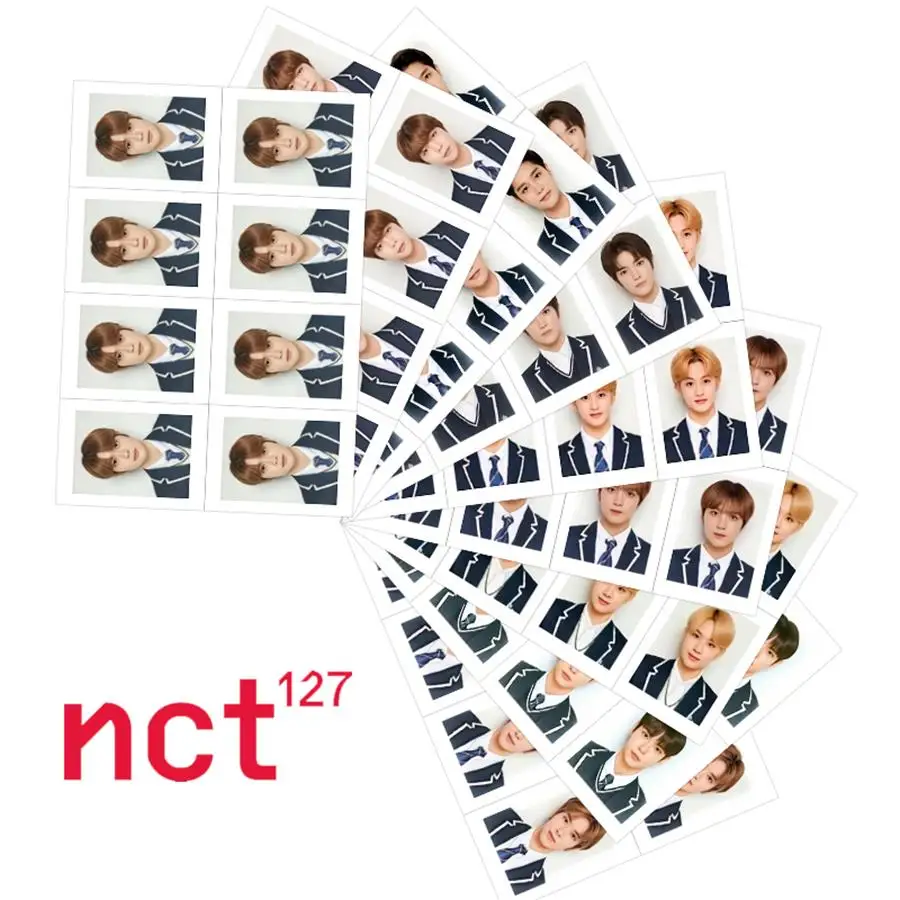 

Kpop NCT 127 Collective Cards Haechan Taeyong Uniform Photocard Yuta Mark School ID Photo 8pcs