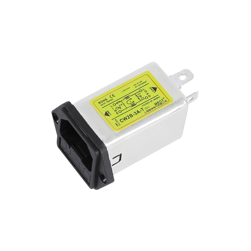 3AT2 AC 220 фильтр электропитания EMI анти-помехи очистки аудио CW2B-1A-T3A6A10A - Цвет: 3AT2